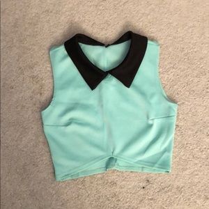 **SOLD!!! Cute teal crop top